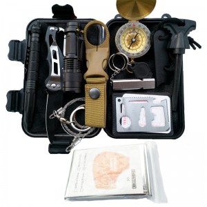 Kit de supraviețuire pentru echipamente de călătorie kit de supraviețuire kit multifuncțional kit de prim ajutor SOS provizii de urgență