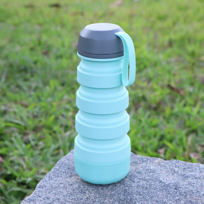 Cupa de silicon creativ silicon de calitate alimentară pliabilă în aer liber personalitate sticlă de apă de alergare fitness portabil sport cupă de apă